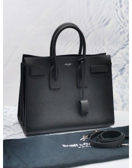 YSL SAINT LAURENT SAC DE JOUR CALFKSIN LETAHER TOP HANDLE BAG 