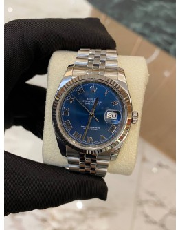 (LIKE NEW) ROLEX DATEJUST 36 REF 116234 BLUE DIAL 36MM AUTOMATIC YEAR 2019 WATCH