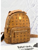 2019 MCM MEDIUM STAR BACKPACK IN BROWN VISETOS CANVAS