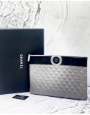 2017 CHANEL LARGE CLUTCH QUILTED LAMBSKIN LEATHER 