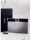 2017 CHANEL LARGE CLUTCH QUILTED LAMBSKIN LEATHER 