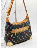 LOUIS VUITTON BLACK MONOGRAM MULTICOLOR CANVAS BOULOGNE SHOULDER BAG 