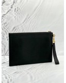 GUCCI GG MAROMONT BLACK CALFSKIN LEATHER SLIM CLUTCH