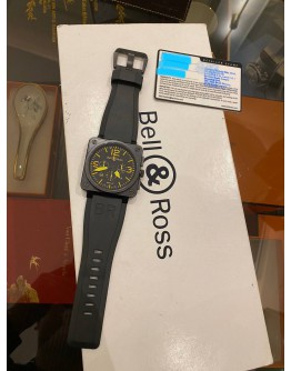 2019 BELL & ROSS BR 01-94 PVD CHRONOGRAPH YELLOW AVIATOR DIAL LIMITED EDITION 500 PIECES WORLDWIDE 46MM AUTOMATIC WATCH -FULL SET- 