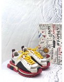 (LIKE NEW) DOLCE & GABBANA MULTI-COLORED SUPER KING SNEAKERS -FULL SET-