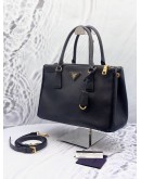 PRADA GALLERIA IN BLACK SAFFIANO LEATHER DOUBLE ZIP TOTE HANDLE BAG