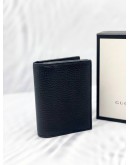 (LIKE NEW) GUCCI BI-FOLD WALLET GG MARMONT BLACK GRAINED LEATHER  -FULL SET-