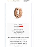 (BRAND NEW) 2020 BVLGARI B.ZERO1 RING 18K 750 ROSE GOLD SIZE 63 -FULL SET-