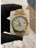 (BRAND NEW) 2021 ROLEX DATEJUST 36 HALF 18K 750 YELLOW GOLD REF 116233 DIAMOND DIAL 36MM AUTOMATIC WATCH