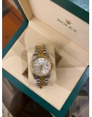 (BRAND NEW) 2021 ROLEX DATEJUST 36 HALF 18K 750 YELLOW GOLD REF 116233 DIAMOND DIAL 36MM AUTOMATIC WATCH