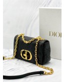 (LIKE NEW) 2022 CHRISTIAN DIOR SMALL CARO BAG IN BLACK SUPPLE CANNAGE CALFSKIN LEATHER -FULL SET-