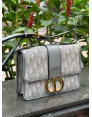 CHRISTIAN DIOR OBLIQUE 30 MONTAIGNE FLAP BAG GREY