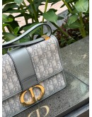 CHRISTIAN DIOR OBLIQUE 30 MONTAIGNE FLAP BAG GREY