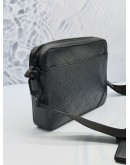 2023 MICROCHIP LOUIS VUITTON BLACK MONOGRAM SHADOW DUO MESSENGER CROSSBODY BAG