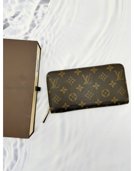 (LIKE NEW) LOUIS VUITTON ZIPPY WALLET IN BROWN MONOGRAM CANVAS -FULL SET-