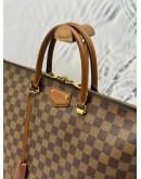 LOUIS VUITTON BELMONT TOTE BAG WITH STRAP IN BROWN DAMIER EBENE CANVAS AND CALF LEATHER