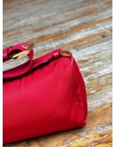 PRADA TESSUTO MINI BOWLING SHOULDER BAG IN RED 