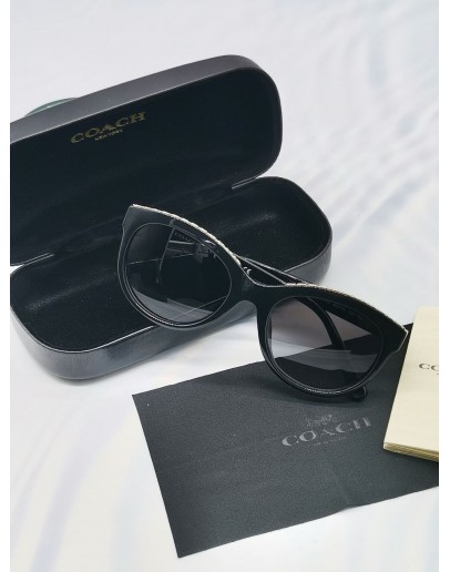 COACH PHANTOS FRAME BLACK SUNGLASSES -FULL SET-