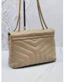 2021 YSL SAINT LAURENT SMALL LOULOU ENVELOPE FLAP BAG IN CHEVRON CALFSKIN LEATHER -FULL SET-