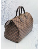 LOUIS VUITTON SPEEDY 35 BROWN DAMIER EBENE CANVAS ZIPPED BAG