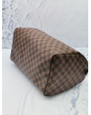 LOUIS VUITTON SPEEDY 35 BROWN DAMIER EBENE CANVAS ZIPPED BAG