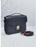 (LIKE NEW) LOUIS VUITTON METIS NAVY BLUE MONOGRAM EMPREINTE LEATHER WITH REMOVABLE & ADJUSTABLE STRAP 