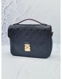 (LIKE NEW) LOUIS VUITTON METIS NAVY BLUE MONOGRAM EMPREINTE LEATHER WITH REMOVABLE & ADJUSTABLE STRAP 