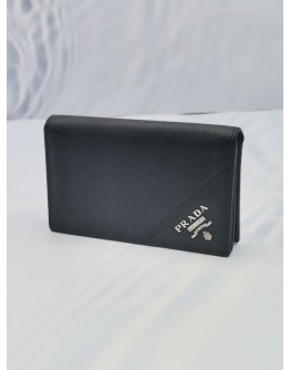 (LIKE NEW) PRADA CARD HOLDER IN BLACK SAFFIANO LEATHER