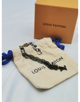 LOUIS VUITTON X VIRGIL ABLOH ENGRAVED MONOGRAM MULTICOLOR CHAIN BRACELET -FULL SET-