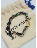 LOUIS VUITTON X VIRGIL ABLOH ENGRAVED MONOGRAM MULTICOLOR CHAIN BRACELET -FULL SET-