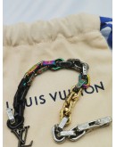 LOUIS VUITTON X VIRGIL ABLOH ENGRAVED MONOGRAM MULTICOLOR CHAIN BRACELET -FULL SET-