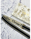 (BRAND NEW) 2024 CHRISTIAN DIOR ADJUSTABLE SHOULDER AND CROSSBODY STRAP WITH RING IN BLACK BEIGE CHRISTIAN DIOR PARIS EMBROIDERY