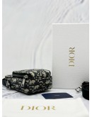 (BRAND NEW) 2024 CHRISTIAN DIOR MICRO RIDER POUCH CROSSBODY BAG IN BLACK BEIGE DIOR OBLIQUE JACQUARD CANVAS