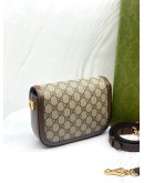 (BRAND NEW) GUCCI HORSEBIT 1955 GG CANVAS CROSSBODY BAG WITH GOLD-TONED HARDWARE -FULL SET-