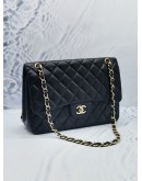 CHANEL CLASSIC JUMBO SIZE DOUBLE FLAP BAG WITH GOLD HARDWARE START 28 SERIAL