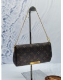 (LIKE NEW) LOUIS VUITTON FAVORITE PM IN BROWN MONOGRAM CANVAS CHAIN SHOULDER BAG 