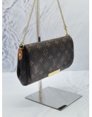 (LIKE NEW) LOUIS VUITTON FAVORITE PM IN BROWN MONOGRAM CANVAS CHAIN SHOULDER BAG 