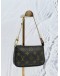 LOUIS VUITTON MINI POCHETTE ACCESSOIRES IN BROWN MONOGRAM CANVAS