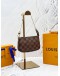 (UNUSED) LOUIS VUITTON MINI POCHETTE ACCESSOIRES IN BROWN DAMIER EBENE CANVAS -FULL SET-