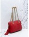 GUCCI SOHO SHOULDER BAG IN RED PEBBLED LEATHER