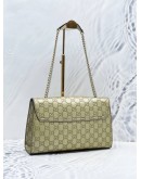 GUCCI EMILY SMALL SHOULDER BAG IN LIGHT GOLD GG GUCCISSIMA EMBOSSED CALFSKIN LEATHER