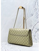 GUCCI EMILY SMALL SHOULDER BAG IN LIGHT GOLD GG GUCCISSIMA EMBOSSED CALFSKIN LEATHER