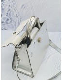 2017 CHRISTIAN DIOR DIOEVER MEDIUM HANDLE BAG WITH STRAP IN SILVER METALLIC LEATHER