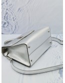 2017 CHRISTIAN DIOR DIOEVER MEDIUM HANDLE BAG WITH STRAP IN SILVER METALLIC LEATHER