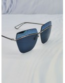 CHRISTIAN DIOR BLUE ACETATE DIOR METALLIC SQUARE SUNGLASSES -FULL SET-