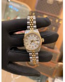 (LIKE NEW) 2004 ROLEX LADY DATEJUST 26 REF 79173 HALF 18K 750 YELLOW GOLD DIAMOND DIAL 26MM AUTOMATIC WATCH