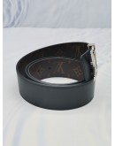 LOUIS VUITTON REVERSIBLE LEATHER AND MONOGRAM CANVAS BELT SIZE 95/38 -FULL SET-