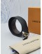 LOUIS VUITTON REVERSIBLE LEATHER AND MONOGRAM CANVAS BELT SIZE 95/38 -FULL SET-