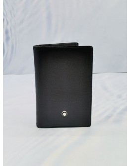 MONT BLANC MEISTERSTUCK CARD HOLDER IN BLACK SMOOTH LEATHER -FULL SET-