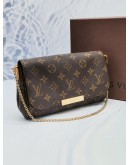 LOUIS VUITTON FAVOURITE PM CHAIN SHOULDER BAG IN BROWN MONOGRAM CANVAS 